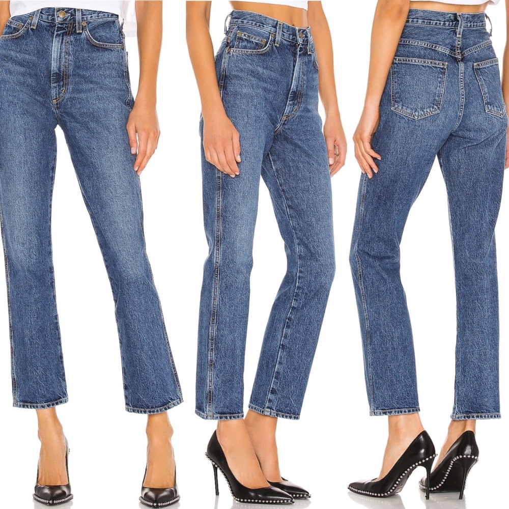 AGOLDE Pinch Waist High Rise Kick Jeans placebo 25